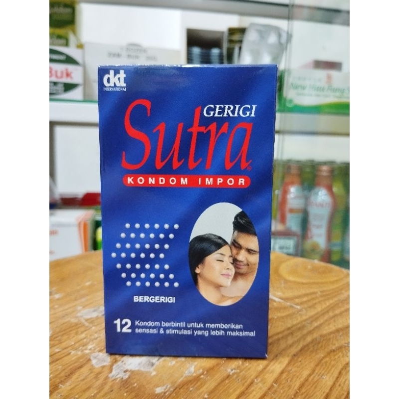 Kondom Sutra Biru - Sutra biru - sutra dot - 1 box isi 12 pcs