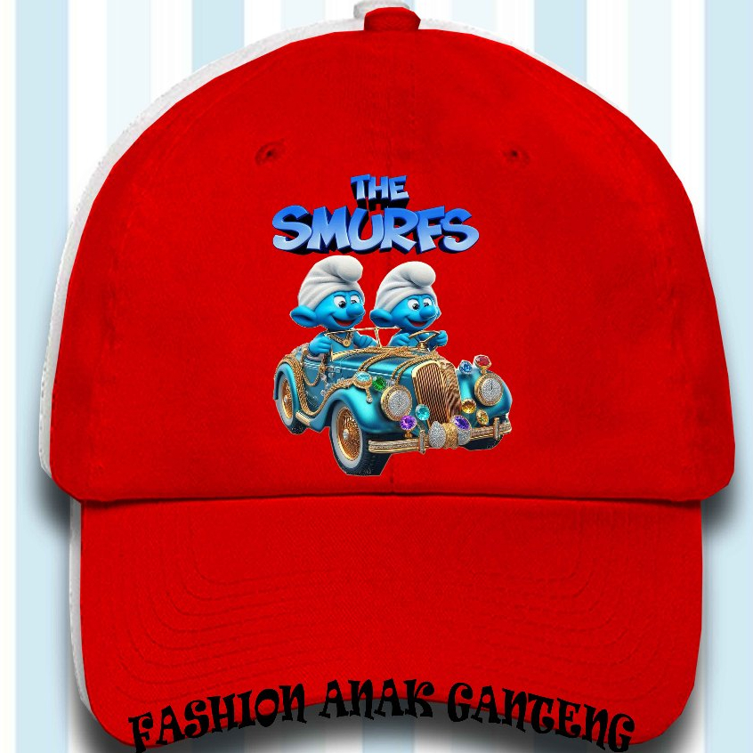 TOPI ANAK SMURFS TOPI BASEBALL VIRAL