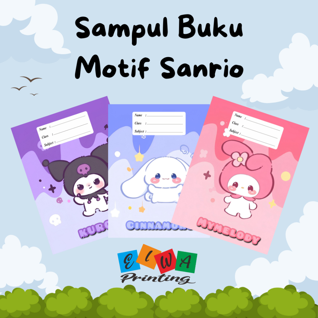 

(ISI 8 LEMBAR) SAMPUL BUKU TULIS SIDU CAMPUS BIGBOSS / SAMPUL BUKU MOTIF ESTETIK SANRIO / Sampul Custom / SAMPUL BUKU AESTHETIC