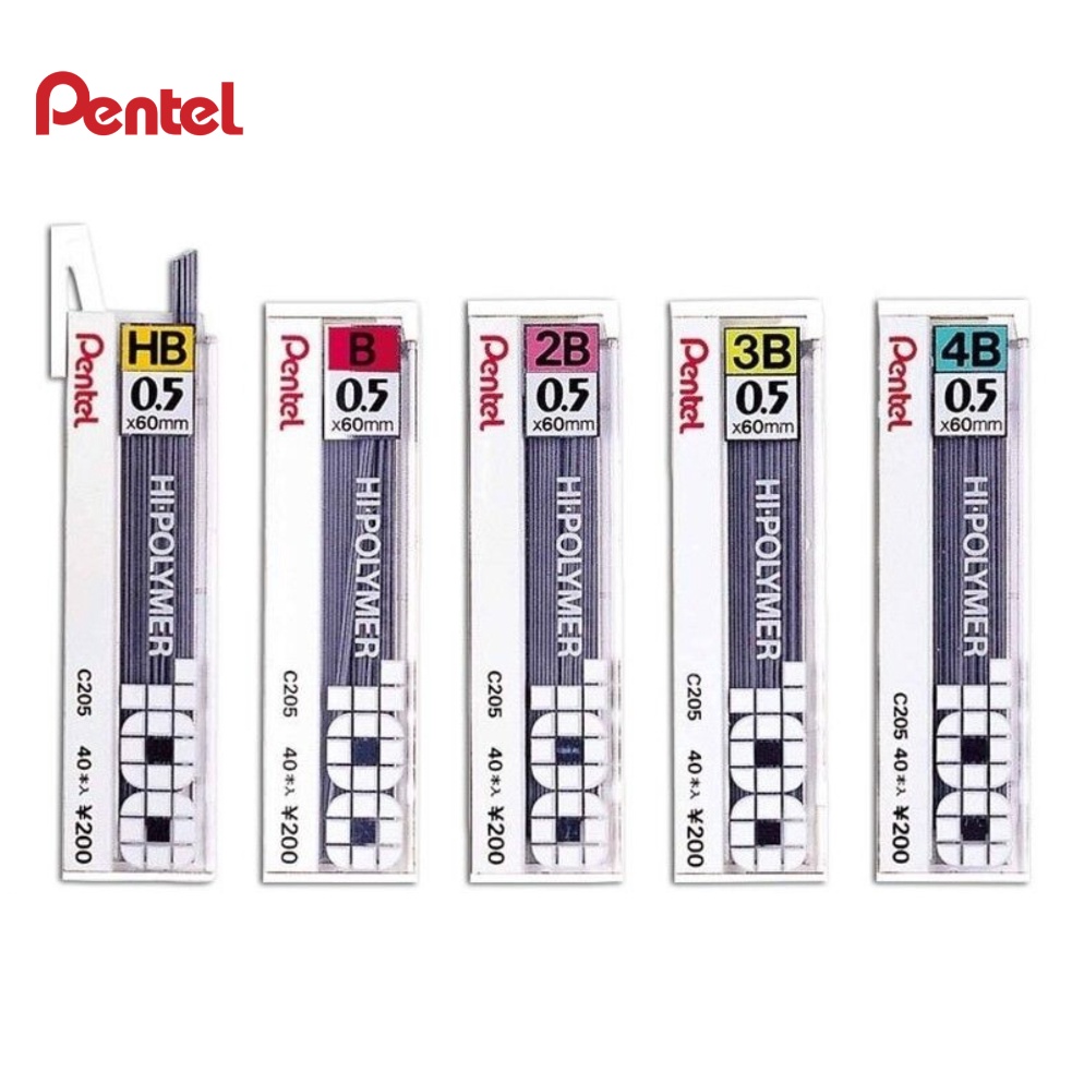 

Isi Pensil Mekanik Pentel C25 HIPolymer B 2B 3B 4B HB Tip 5 mm Smooth Writing Satuan KODE U6K6