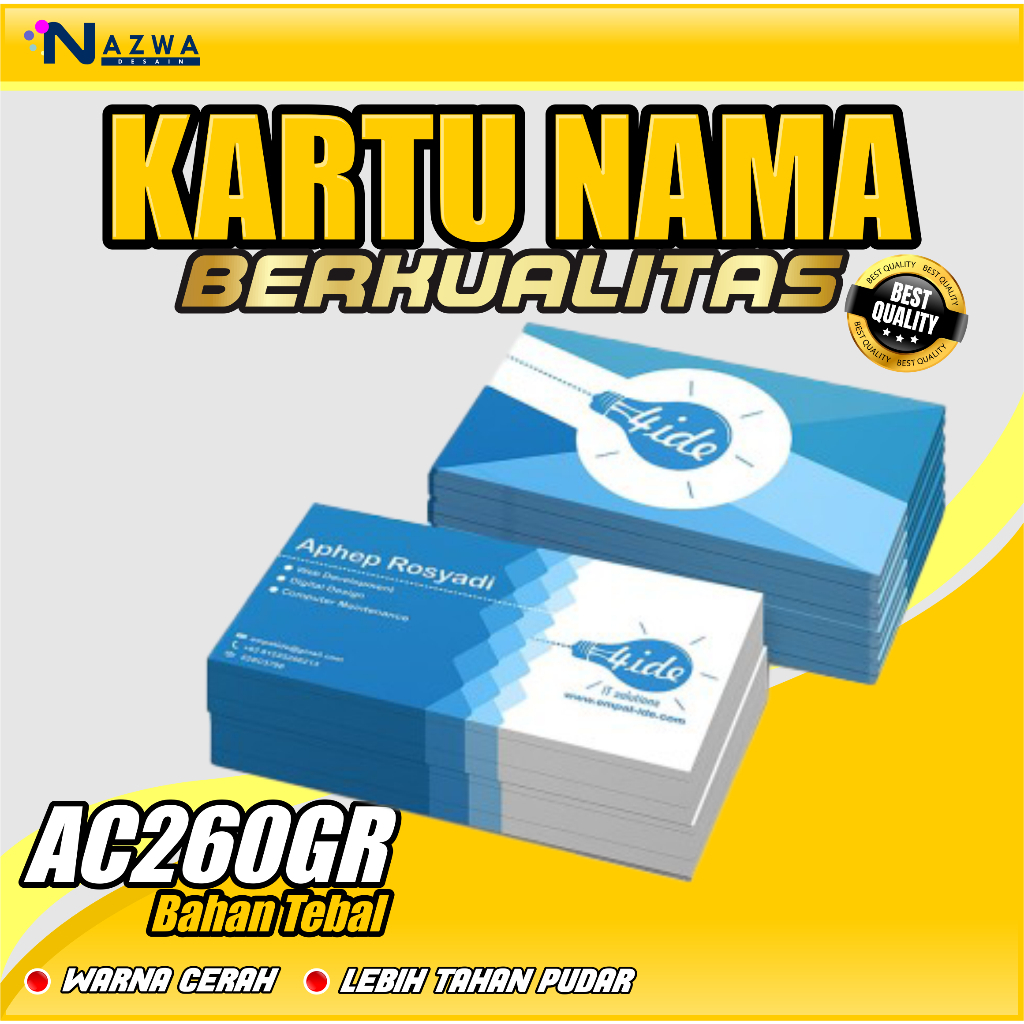 

KARTU NAMA CUSTOM FULL COLOUR - HIGH PRINT RESOLUSI