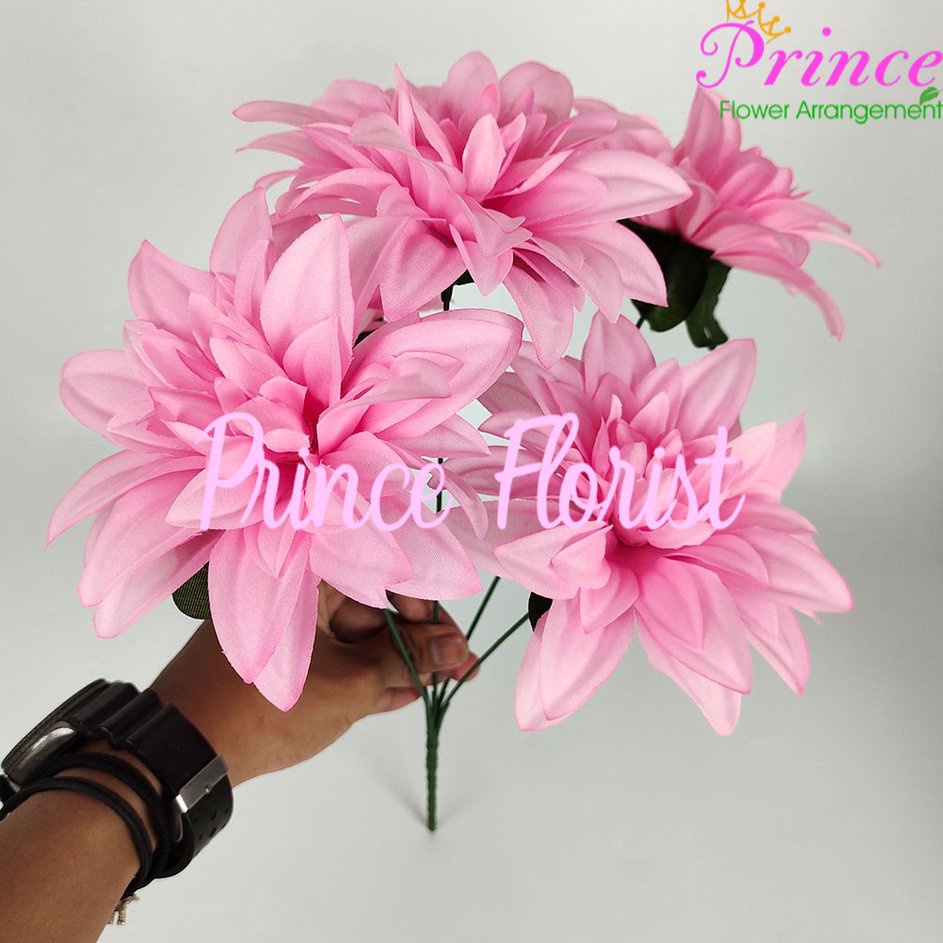 Grosiran Bunga Krisan Dekorasi Crisant Premium Jumbo SJ Artifisial Cabang 5 Diamater 13 cm Bunga Art