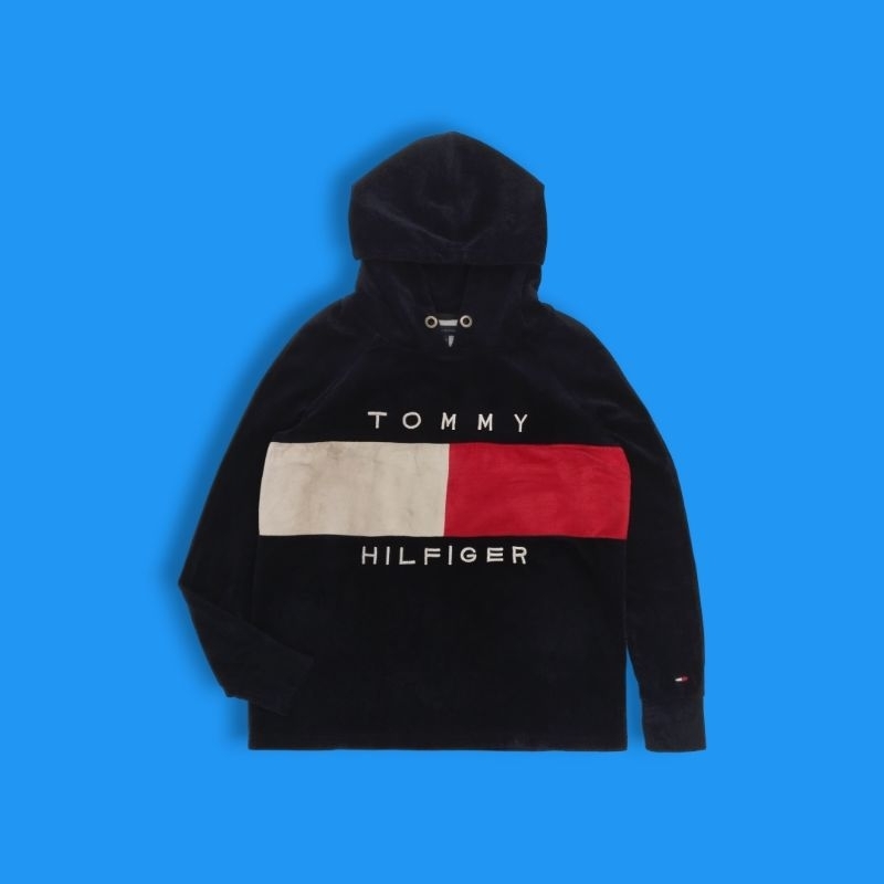 Hoodie Tommy Hilfiger Big Logo ( Full Bludru ) | Tommy Hilfiger Big Flag | Tommy Hilfiger Big Logo |