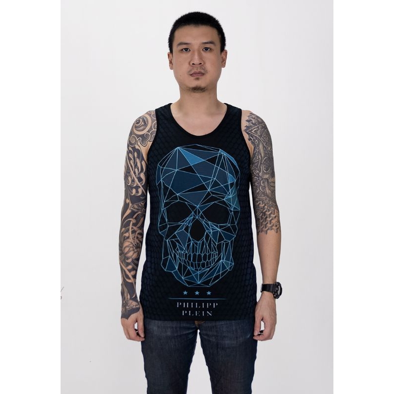 Tanktop/Singlet Pria/Wanita Dewasa | SPOON |  Olahraga/Pantai | Motif - Hologram Skull
