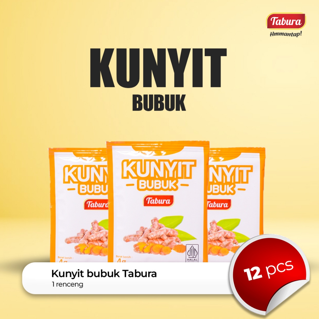 

Kunyit Bubuk 12 pcs | Kunyit Bubuk Tabura 4g (RENCENGAN)