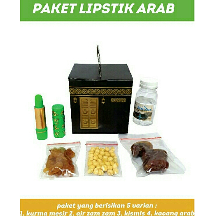 

OLEH OLEH HAJI DAN UMROH 1PCS PAKET STANDAR DUS KABAH ISIAN LIPSTICK HARE ARAB KACANG KISMIS AIR ZAMZAM KURMA I HAMPERS HAJI DAN UMROH