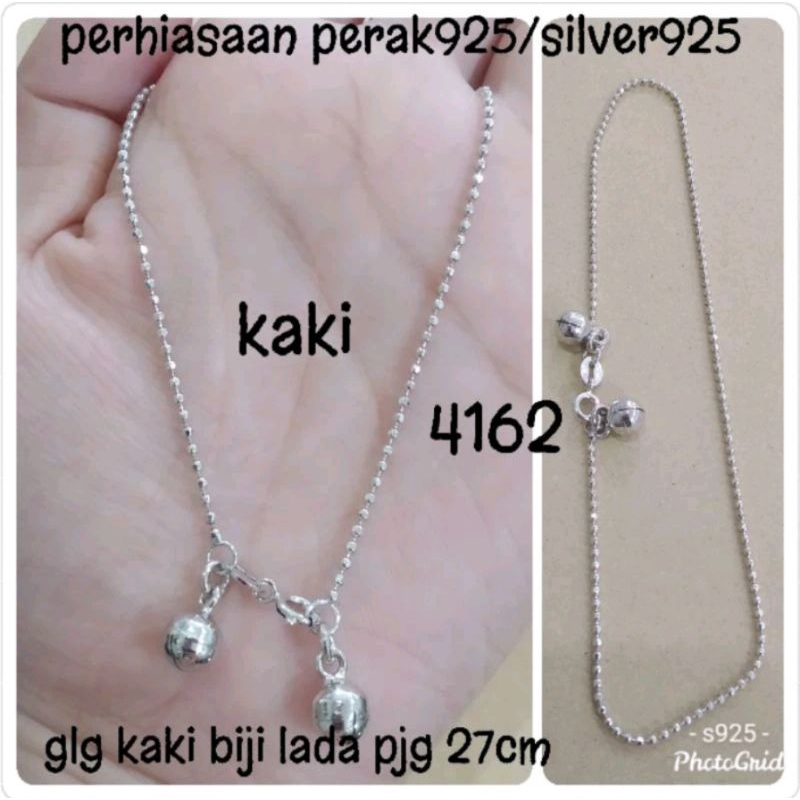Gelang kaki perak silver 925 biji lada 4162