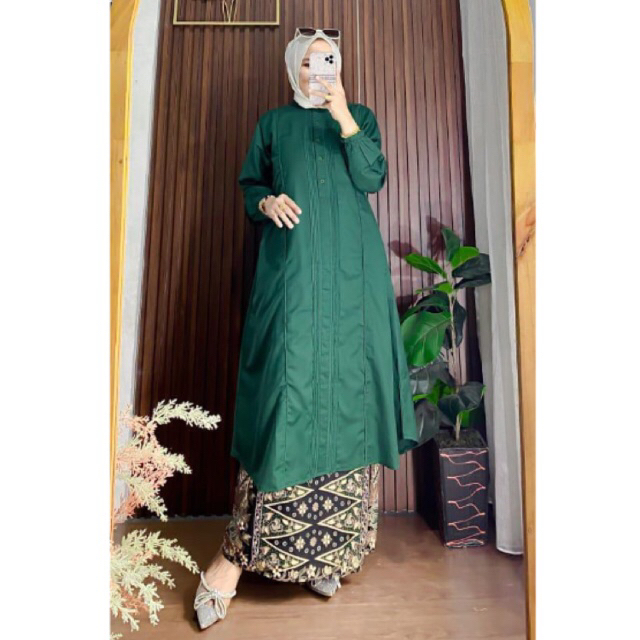 Atasan Wanita | Tunik Gadih | Long Tunik Toyobo | Tunik Putih