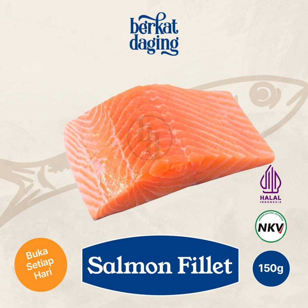 

Salmon Fillet 150gr - Filet Ikan Tanpa Tulang Bersih Premium - BERKAT DAGING