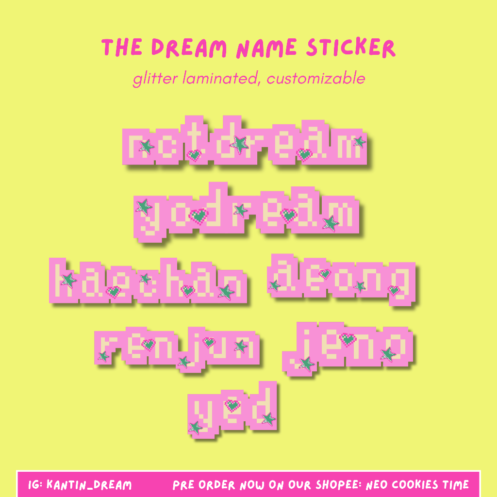 KANTI DREAM - THE DREAM NAME STICKER NCT DREAM