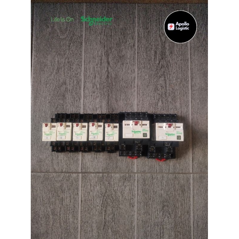 Relay LY4 & LY2 Schneider second + socket 220Vac