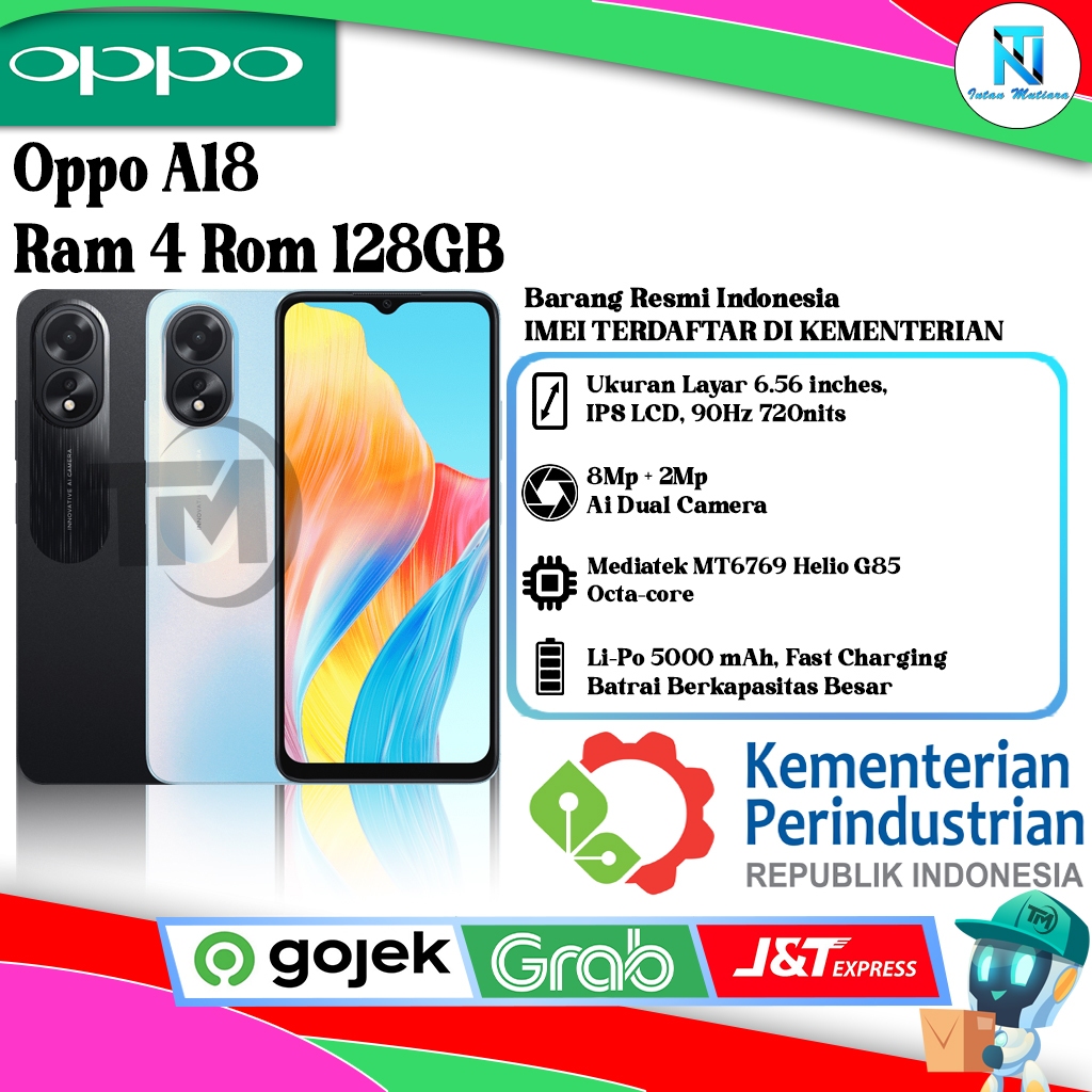 Oppo A18 Ram 4 Rom 128GB