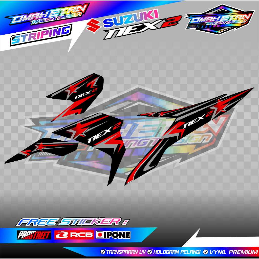 STRIPING VARIASI MOTOR NEX 2 / STIKER LIST SUZUKI NEX 2