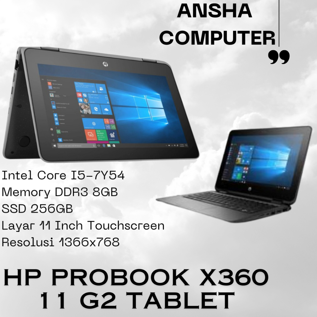 LAPTOP HP PROBOOK X360 Core i5 Gen 7 / Laptop HP TOUCHSCREEN i5 Gen 7 / Memory 8GB - SSD 256GB