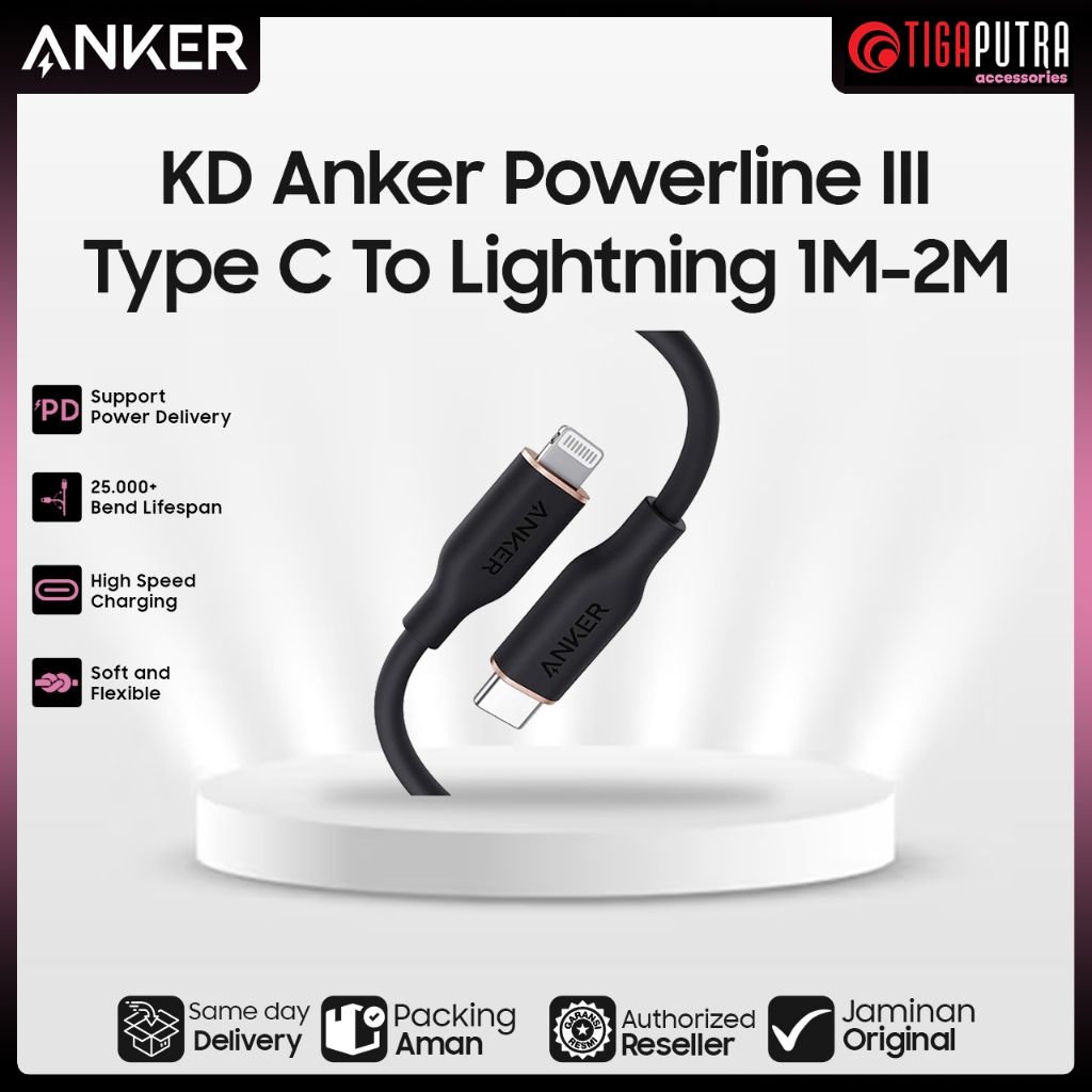 Anker Kabel Charger Powerline III Flow Type C to Lightning