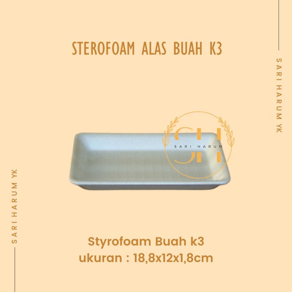 Styrofoam Buah Daging Sayur / Piring Foam Kemasan Makanan Beku Frozen Food Packaging  1 slob isi 250