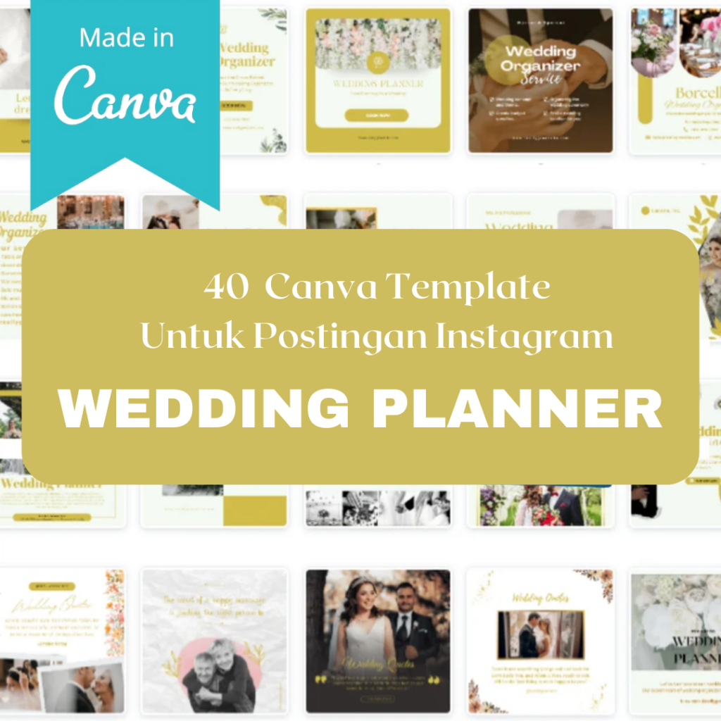 Jasa Canva Template untuk Instagram post tema wedding planner pernikahan