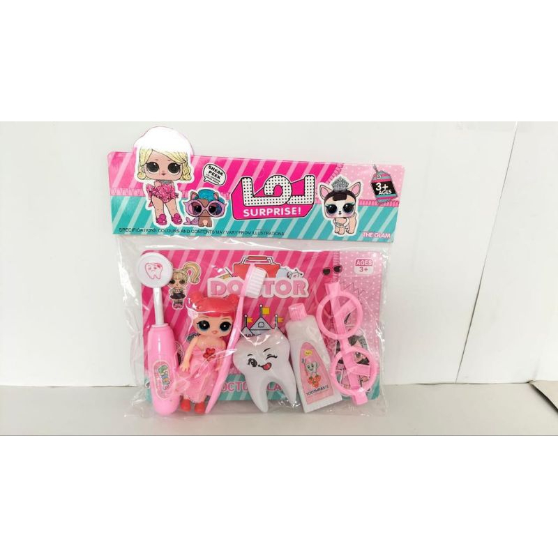 Mainan anak dokter gigi dentist set karakter LOL