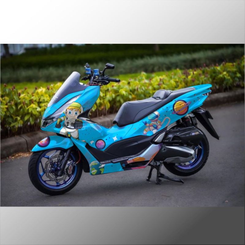 decal stiker variasi motor Honda PCX 160/150 full body striping variasi decal pcx 2024/2019