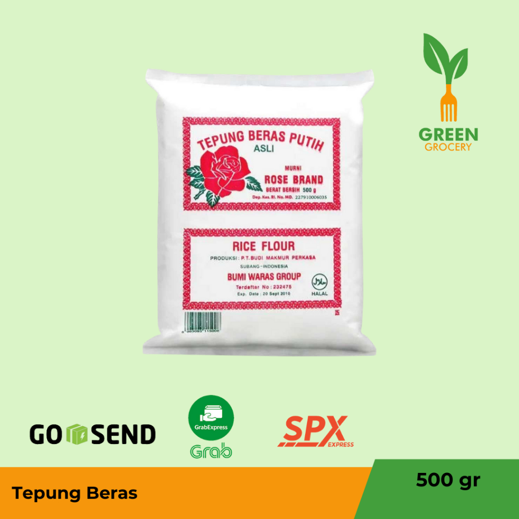 

Tepung Beras Putih Rose Brand 500gr Green Grocery Padang