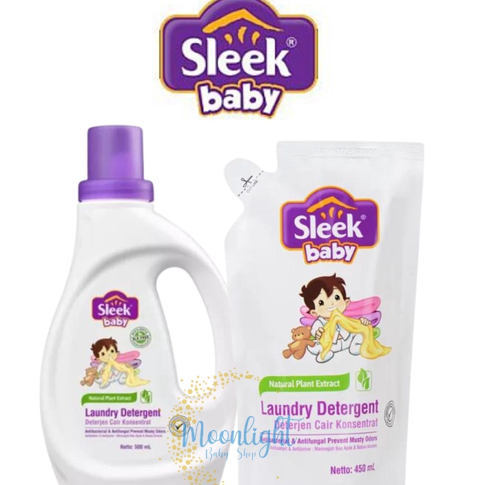 V44859 Sleek Baby Laundry Detergent Botol 5ml Refill 45ml  Detergen Cuci Baju Bayi