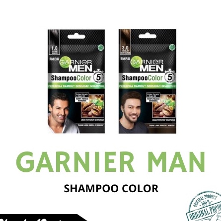 PROMO MURAH PROMO Garnier Men Shampoo semir Color Hitam Alami dan Coklat Kehitaman  Pewarna Rambut P