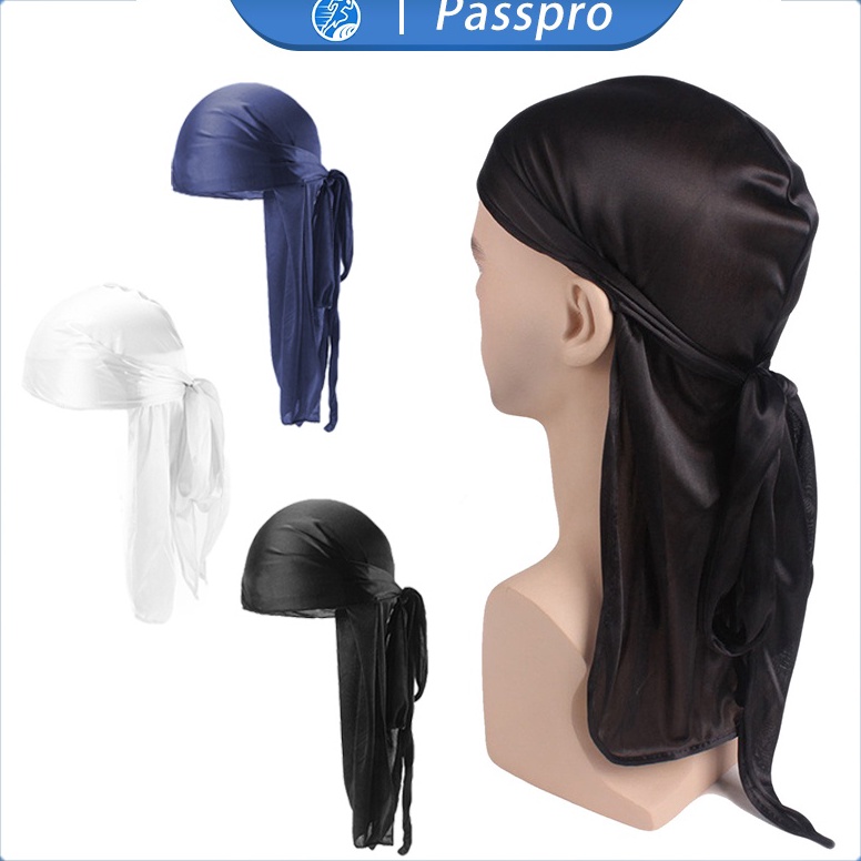 Hot Sell Durag Kepala  Bandana Durag Ekor Panjang Hip Hop Topi DuRag Ikat Kepala Breathable