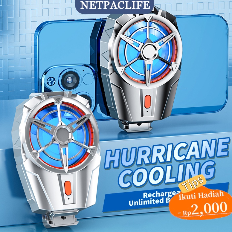 Top Produk NetpacLife X52 Cooler HP Fancooler Pendingin Kipas Angin Wireless Telepon Cooler Gaming R