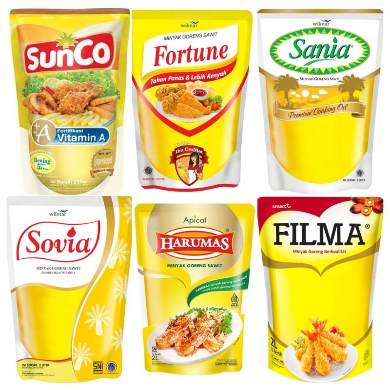 

Minyak Goreng Sunco, Fortune, Sania, Sovia, Harumas, Filma isi 2 Liter