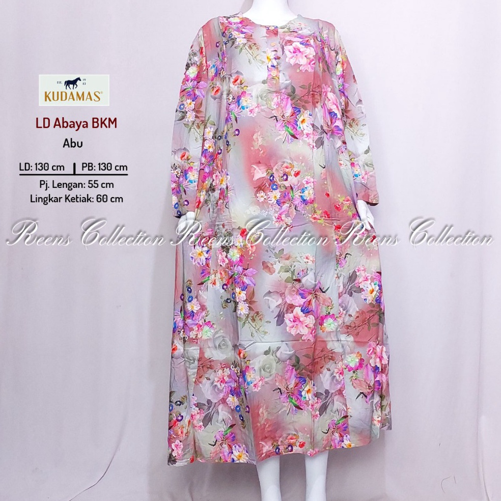 Terlaris Batik Kuda Mas Jumbo Longdrees ABAYA LD13 Batik Print  Daster Lengan Panjang Semata Kaki 3 