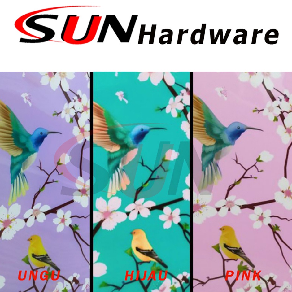 MEGA SALE Fiber Pagar Plastik Bunga Sakura Ungu Pink Hijau Per Meter