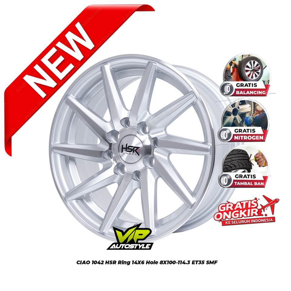 HSR WHEEL R14 RING 14 BUAT VIOS CALYA AGYA AYLA HSR CIAO R14 FREE ONGKIR - TOKO BAN KELAPA GADING