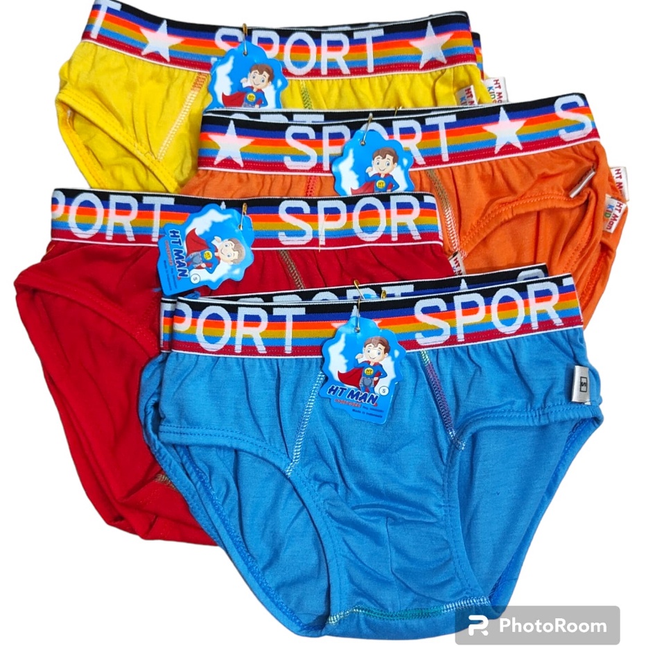 1111 12 Pcs Celana Dalam Anak Laki Sempak Anak Cowok Model Sablon Bola