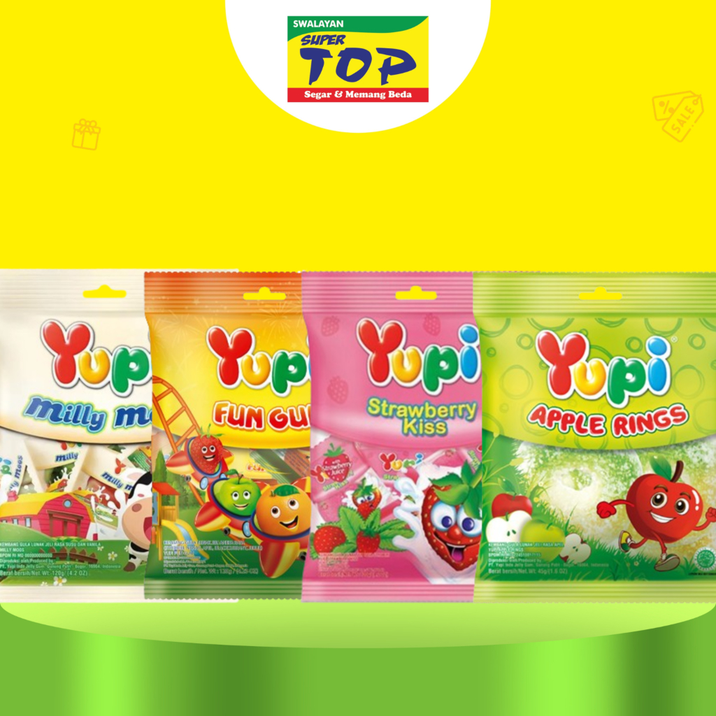 

~TOP~ PERMEN YUPI GUMMYJELLY PERMEN YUPI MILLY MOOS / FUN GUM / STRAWBERRY / APPLE RINGS