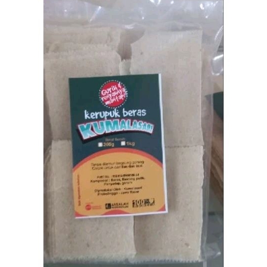 

Kerupuk Beras KUMALASARI/kerupuk puli/kerupukgendar/kemasan200gram