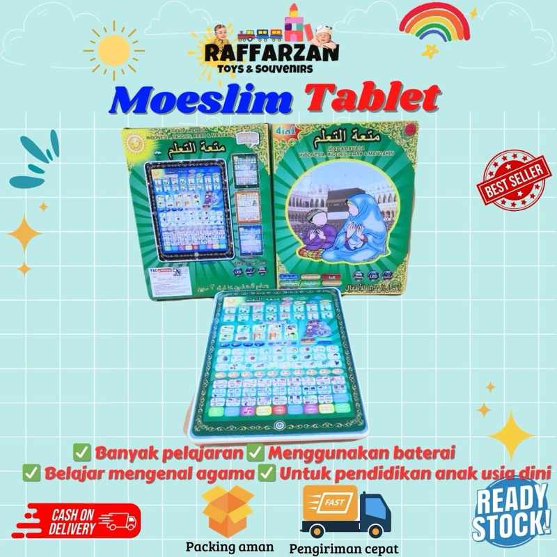 Mainan Edukasi Tablet Ipad 4 Bahasa Indonesia Inggris Arab Mandarin Mainan Muslim Pad Anak Paud