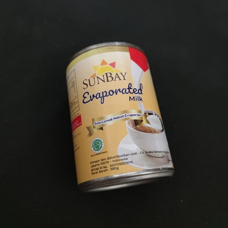 

SUNBAY EVAPORATED MILK 380GR SUSU EVAPORASI