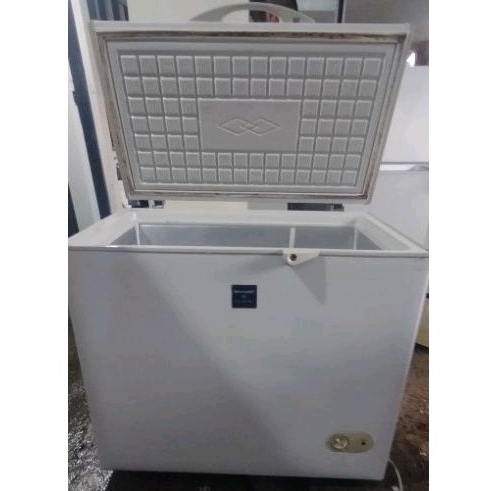 Chest Freezer Box Sharp FRV 200, Kapasitas 195 Liter, 100 Watt, SECOND SIAP PAKAI, Bandung
