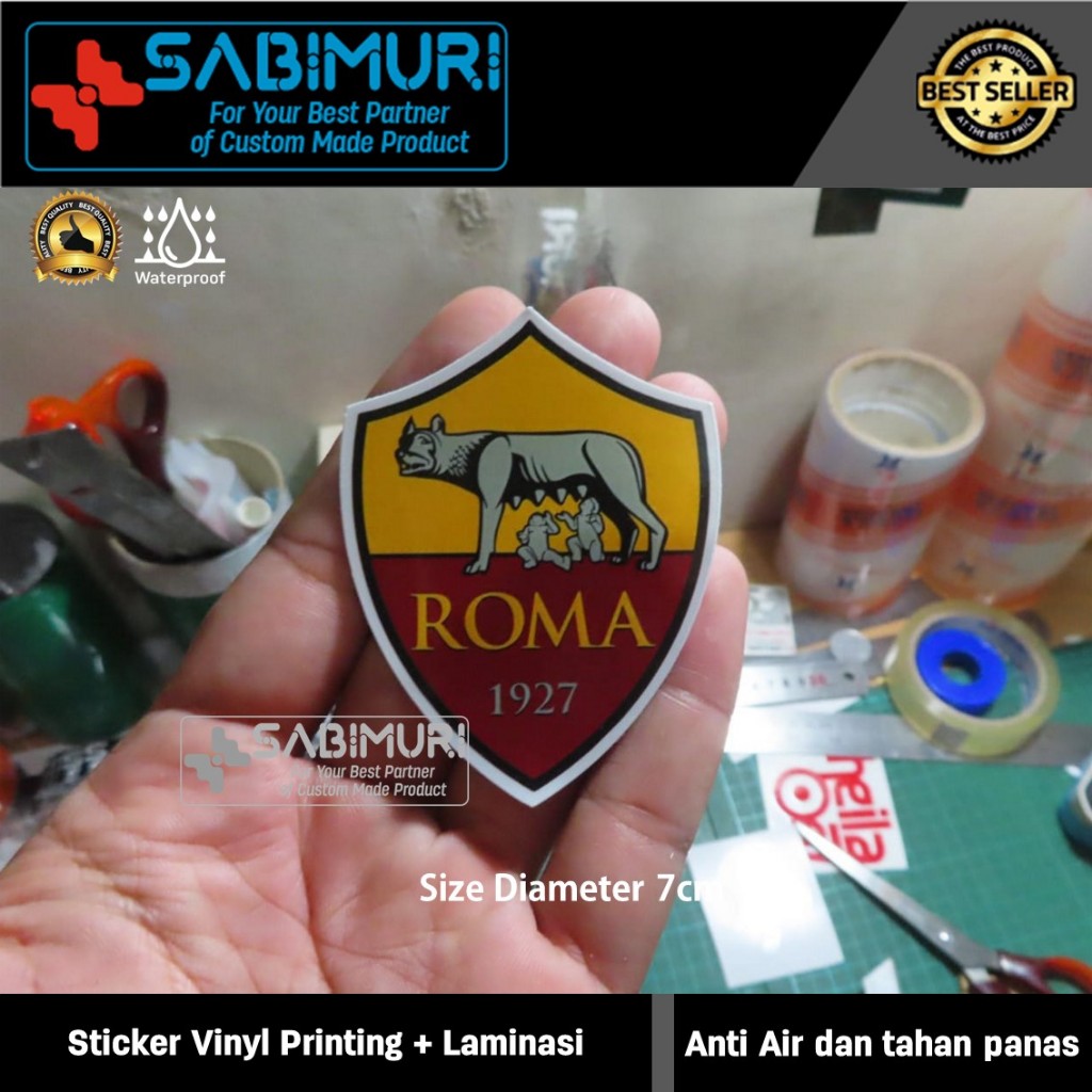 Sticker Vinyl - Club Bola AS Roma