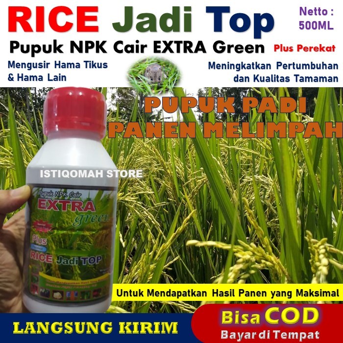 Pupuk Padi agar Hasil Melimpah Anti Rebah Padi Berbobot yang Bagus dan Ampuh RICE JADI TOP 500ML