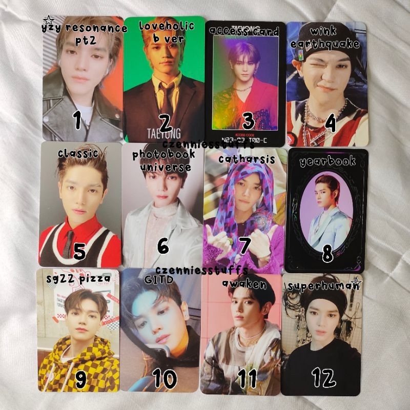 [ready stock] photocard official nct 127 taeyong yizhiyu yzy resonance pt 2 photobook universe classic catharsis wink earthquake awaken sg22 pizza gitd access card loveholic b ver yearbook
