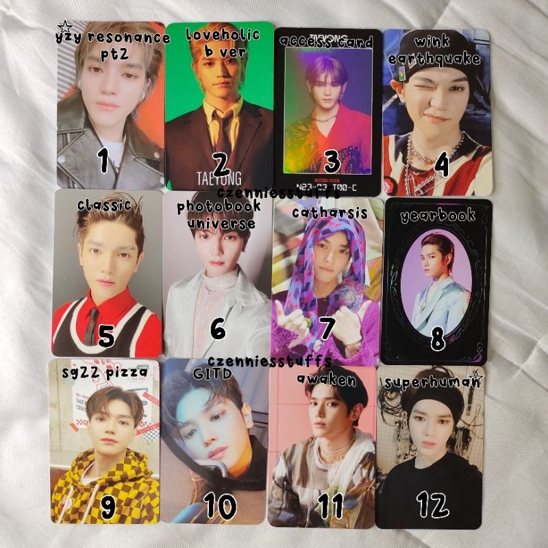 [ready stock] photocard official nct 127 taeyong yizhiyu yzy resonance pt 2 photobook universe class
