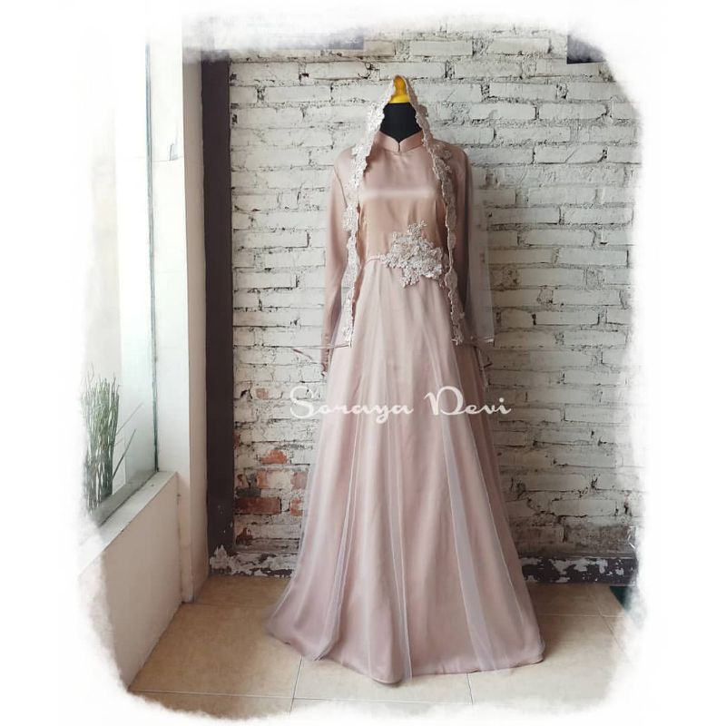 Wedding Dress/Gaun Pengantin Muslimah FREE VEIL | READYSTOCK