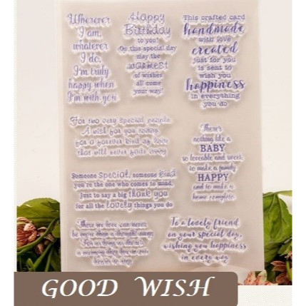 

Clear Stamp (Stempel Transparan/Bening) - Good Wish
