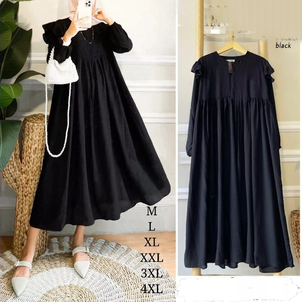 CITRA MIDI DRESS Midi Dress Muslim//BUSUI Frendly//Midi Dress SUPER JUMBO //Midi Dress Polos //BISA 