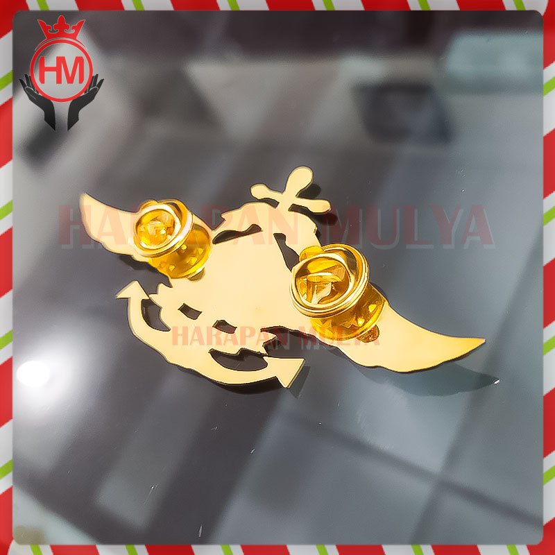 Lencana Wing Saka Bahari SAR Polos Pin SAR Saka Bahari Gold Full Logam - Harapan Mulya