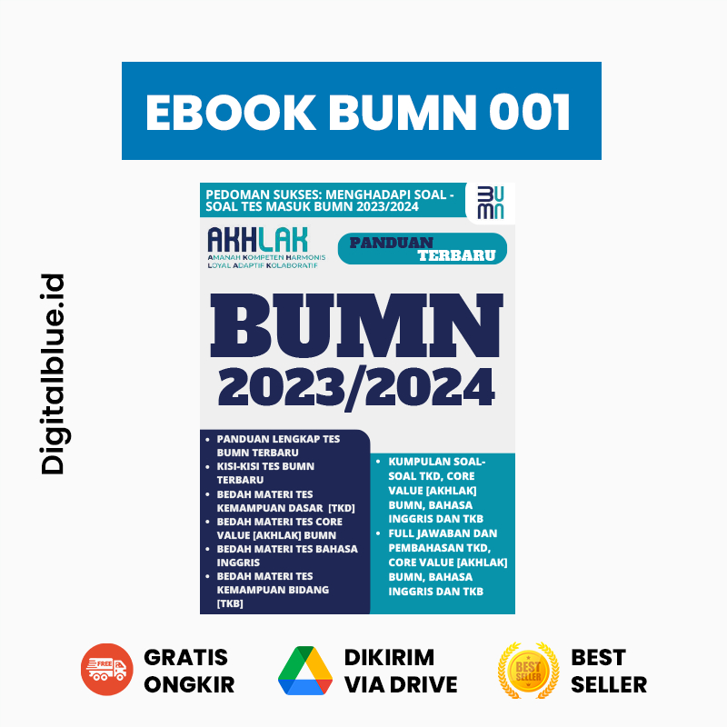 

[READY] PEDOMAN SUKSES MENGHADAPI SOAL SOAL TES MASUK BUMN / KODE BUMN 001