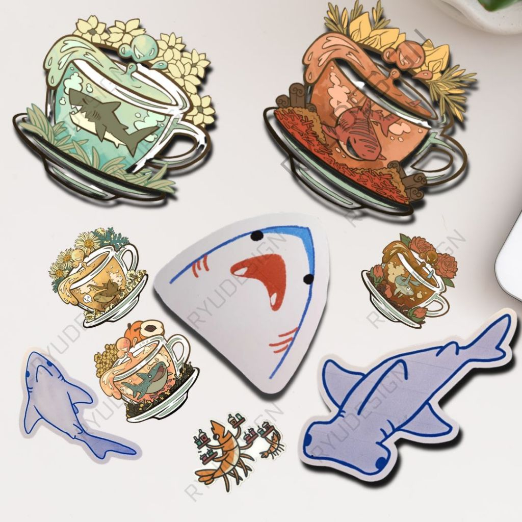 

Stiker Aesthetic Keren Gambar Ikan Hiu Lucu Vol 1 Sea World Seafood Hewan Laut Sticker Besar Anti Air Berkualitas