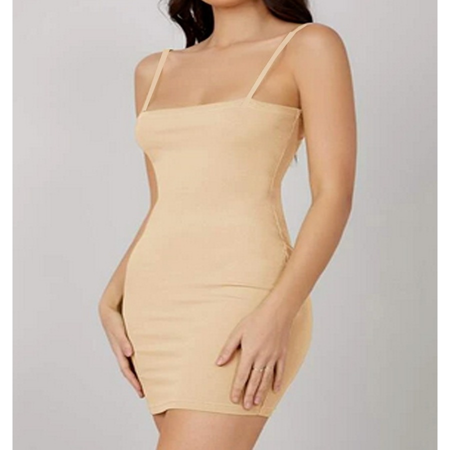 MINI DRES KEMBEN TALI KECIL BAHAN HALUS HARGA MURAH PAKAIAN BASIC WANITA
