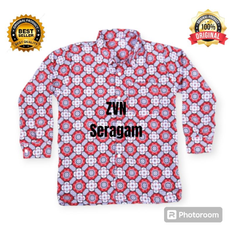 Batik seragam sekolah/ matahari merah Seragam batik sekolah/ Seragam SD-MI/ Seragam batik sekolah na